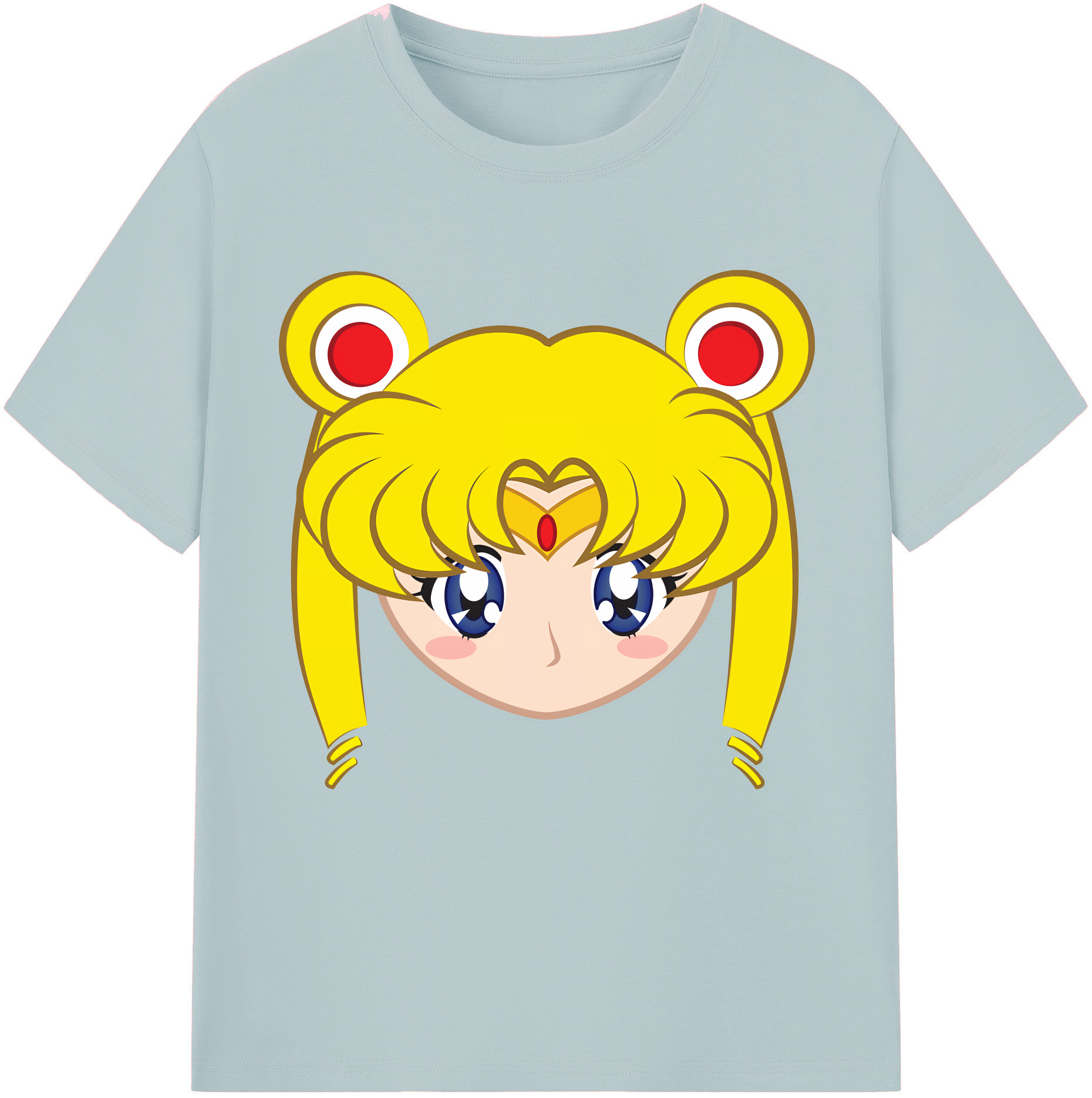 （画像用） 美少女戦士セーラームーン 月野 うさぎ つきの うさぎ Sailor Moon Tsukino Usagi 綿100％半袖Tシャツ（フロントプリント）